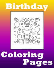 Birthday Coloring Pages